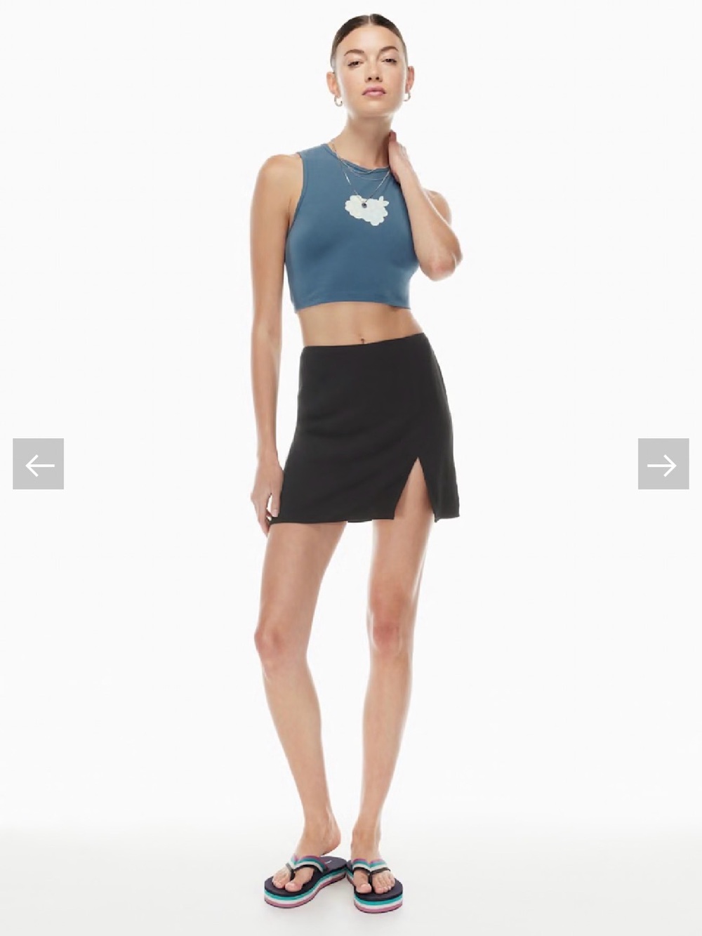Sunday Best Black Mini Skirt with Side Slit